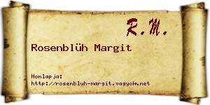 Rosenblüh Margit névjegykártya