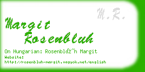 margit rosenbluh business card